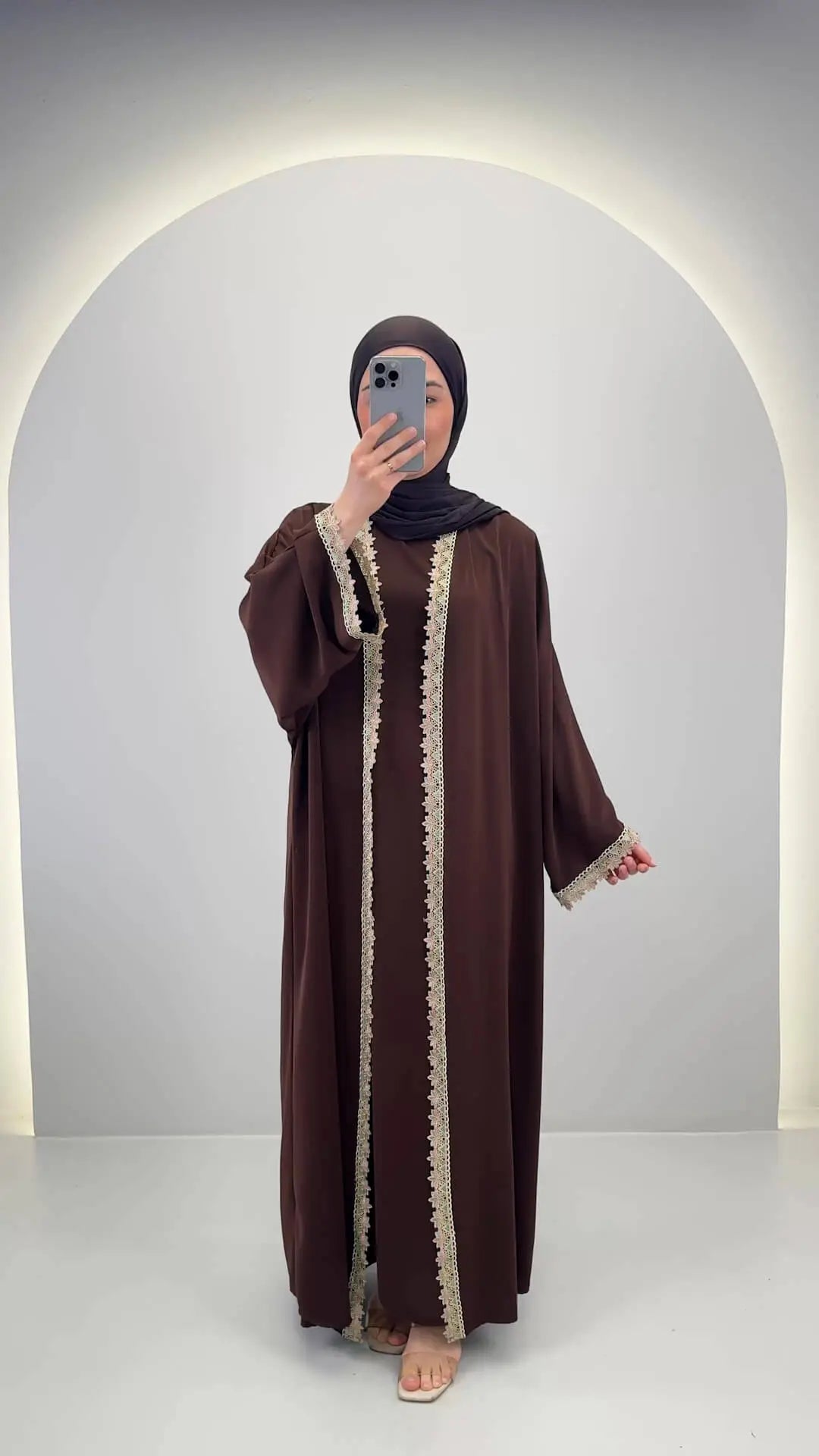 Lima Abaya Set Brown