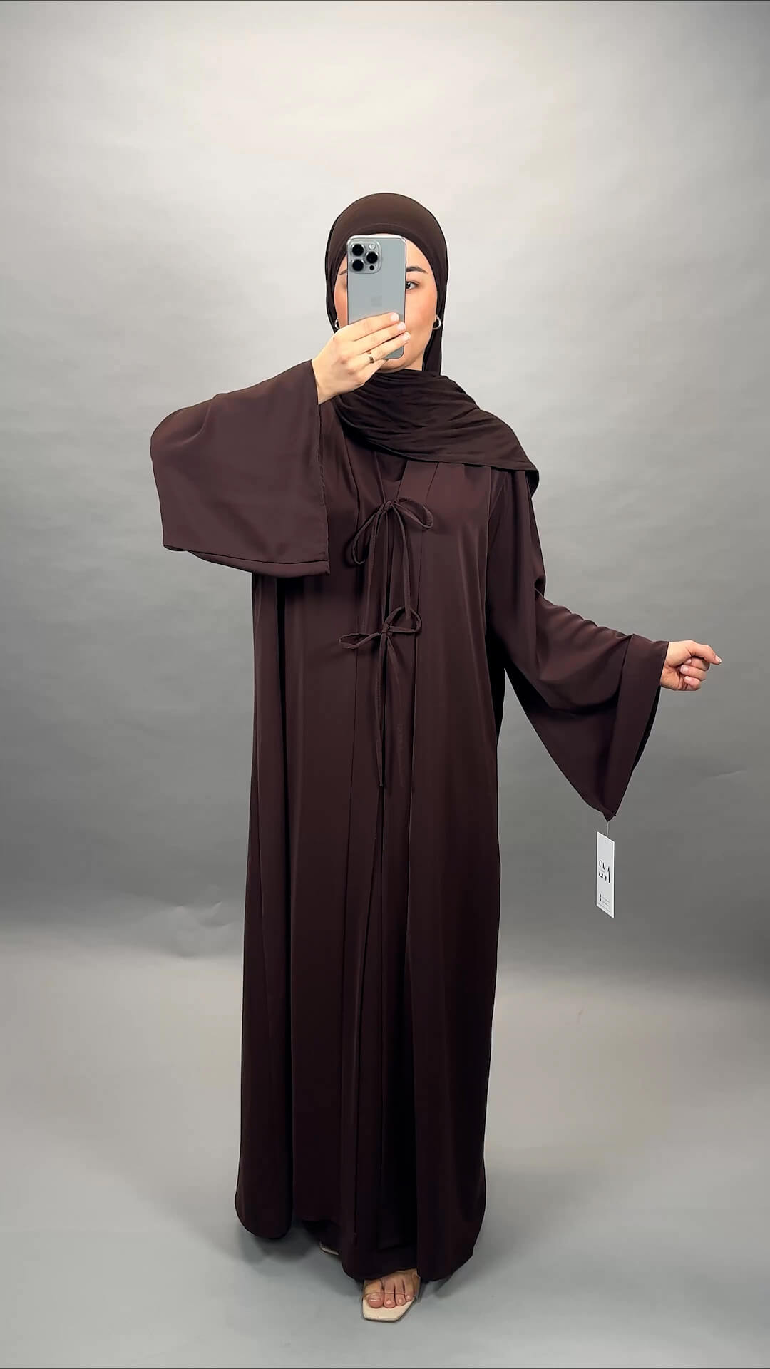 Ines Abaya 2-Teillig Brown