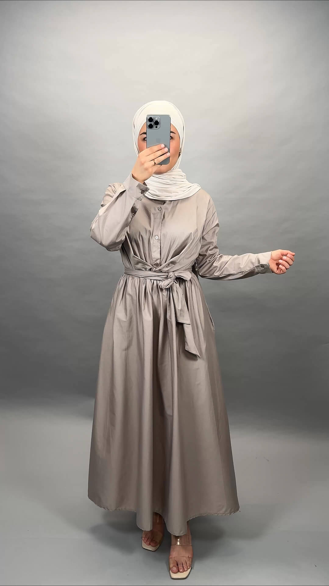Cindy dress taupe