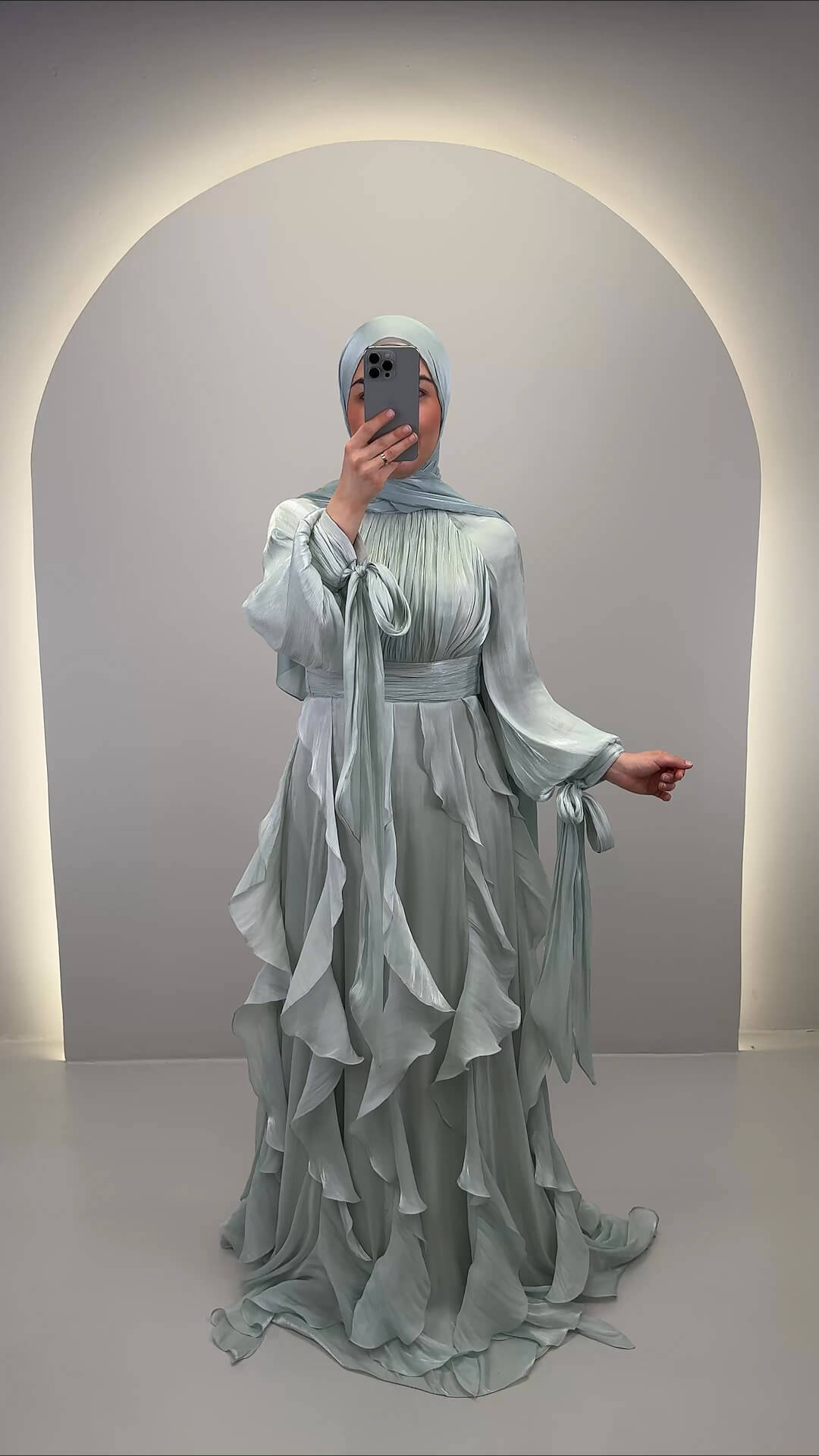 Yaprak Premium Abendkleid Mint