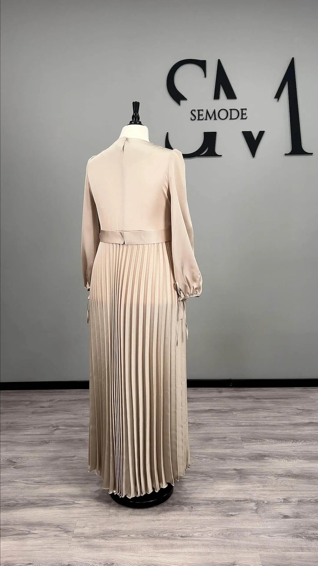 Ponti Abendkleid Beige - Semode
