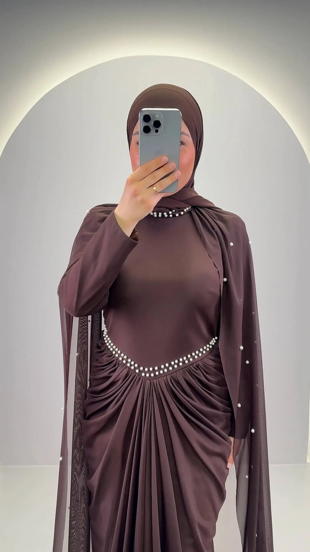 Tiya Evening dress Brown