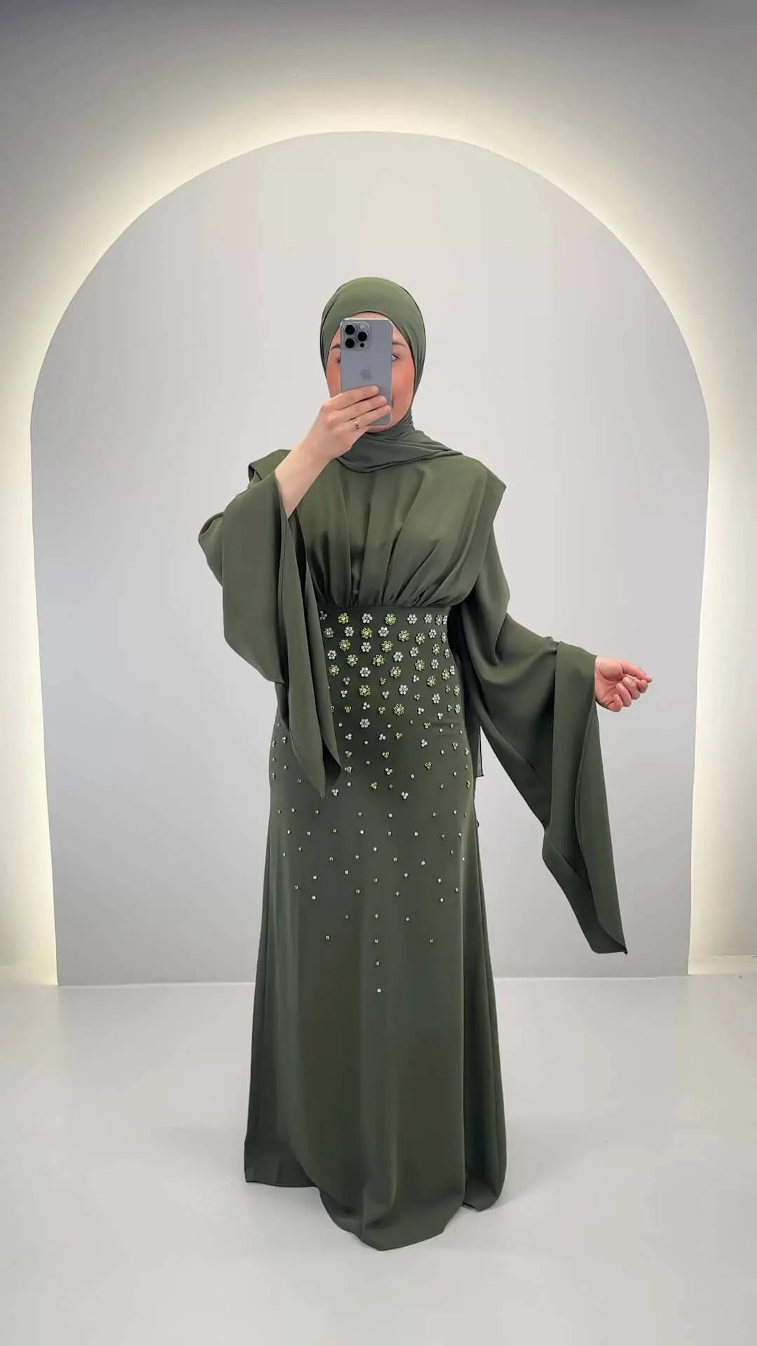 Zehra evening dress green