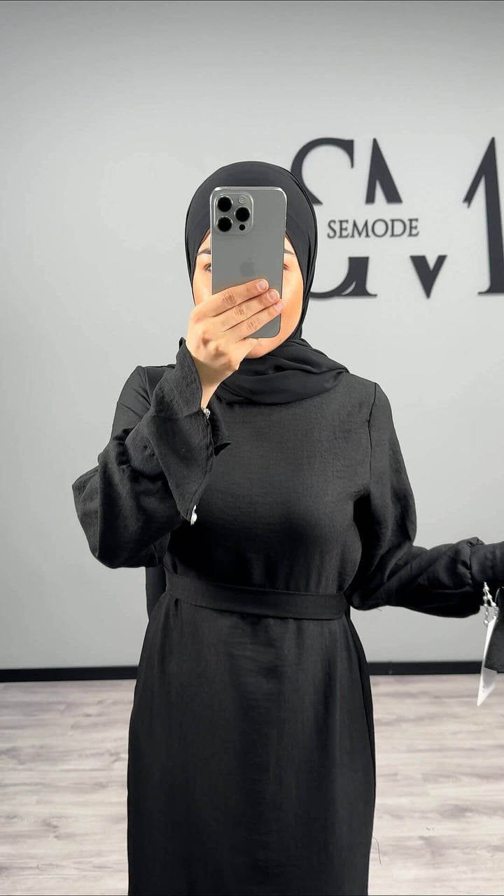 Mel Abaya Kleid Schwarz Semode