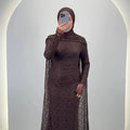 Liora Evening dress Brown with Hijab