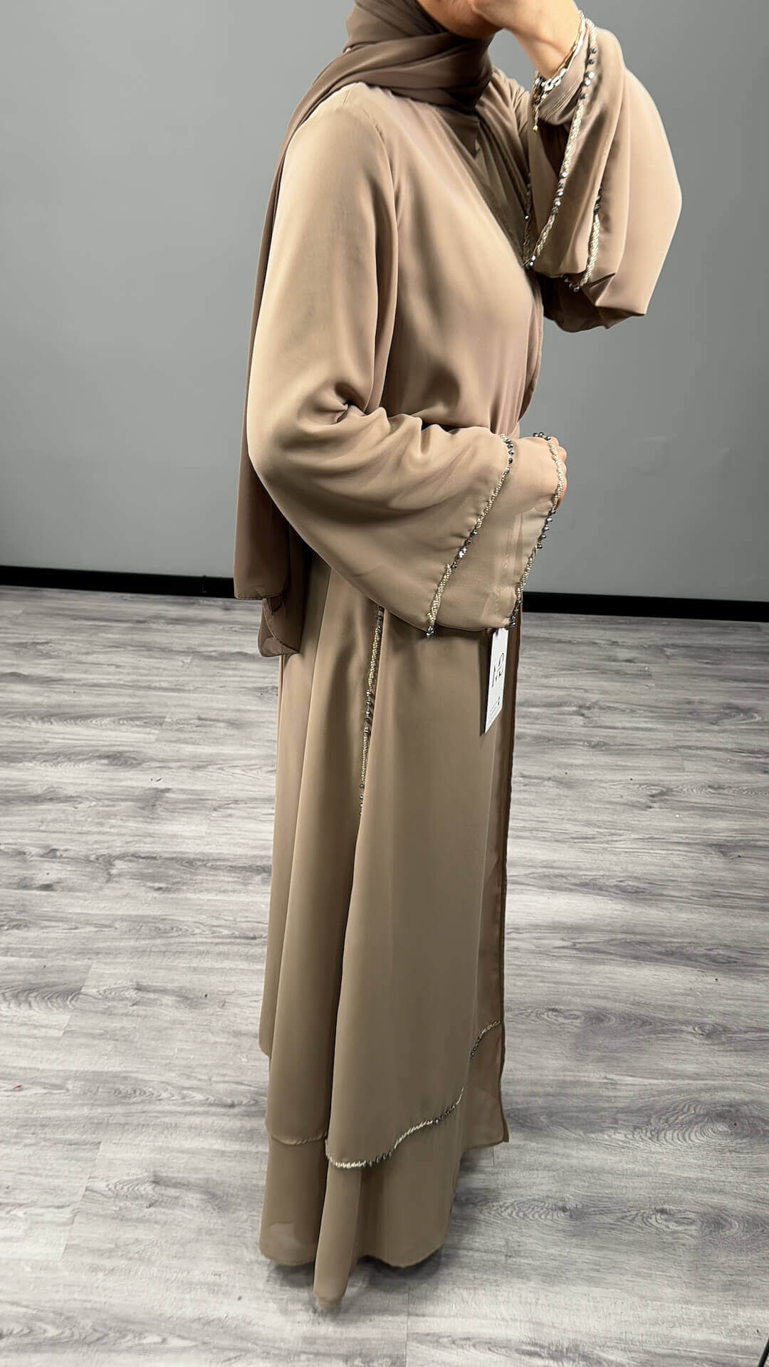 Zeina Premium Abaya Beige 2 Teilig Semode