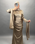 Ceyda evening dress beige