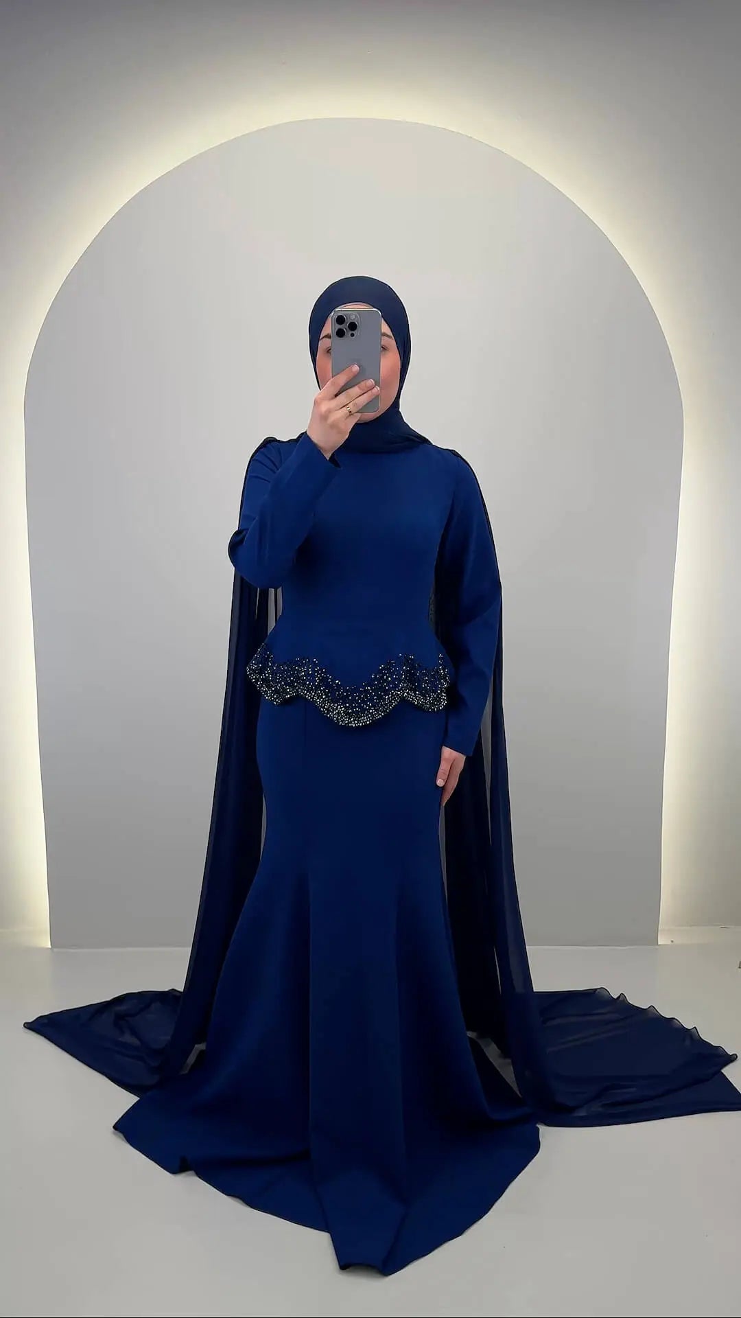 Simay Abendkleid Dunkelblau