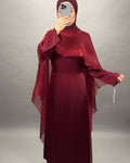 Gabi Abaya Bordo