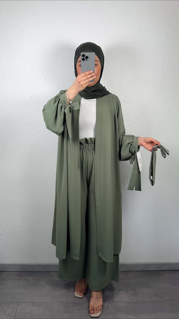 Jivonie Kimono Outfit 2 Teillig Khaki Semode