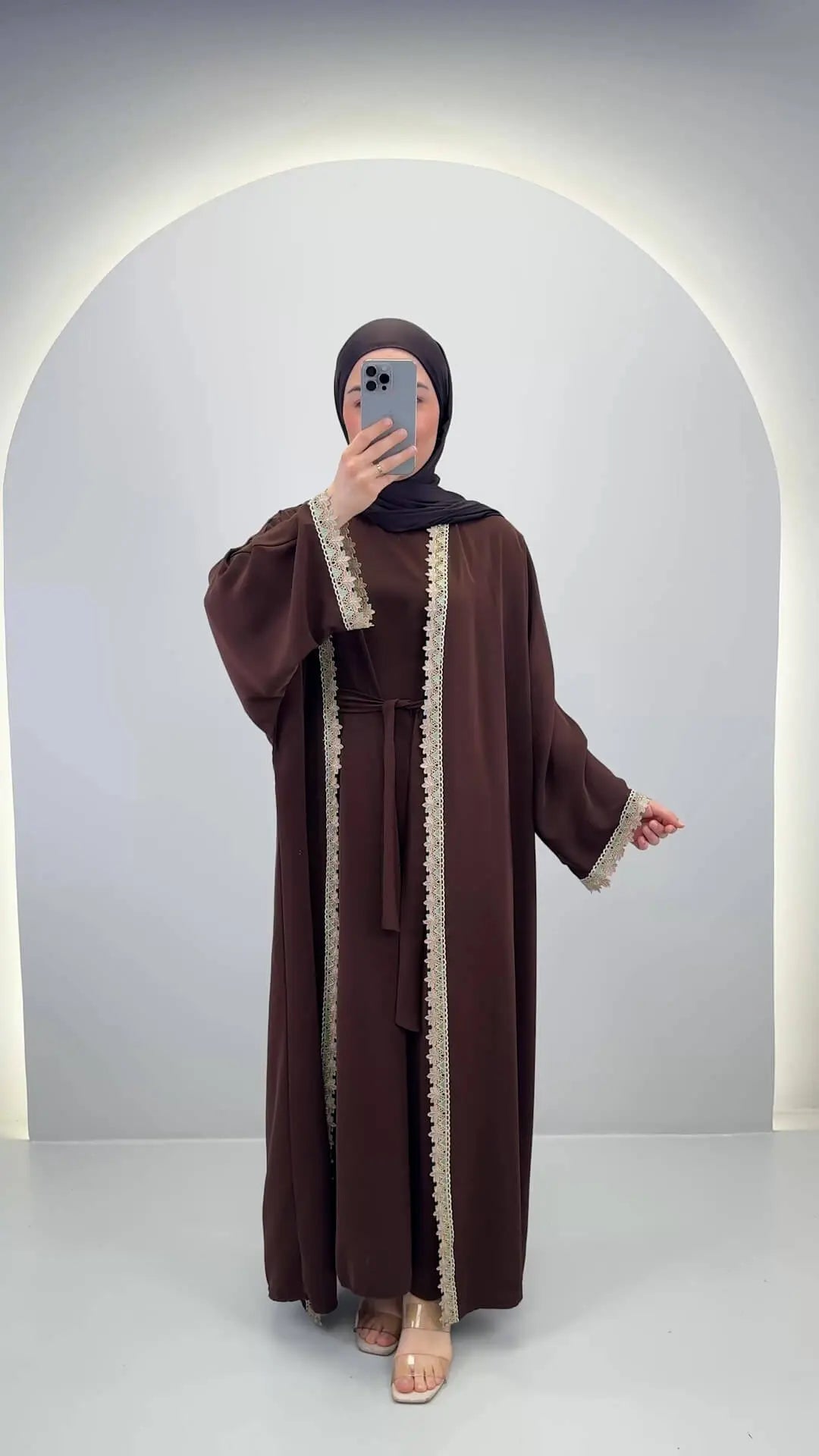 Lima Abaya Set Brown