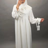 Mila Abaya Seti Khimar Beyaz