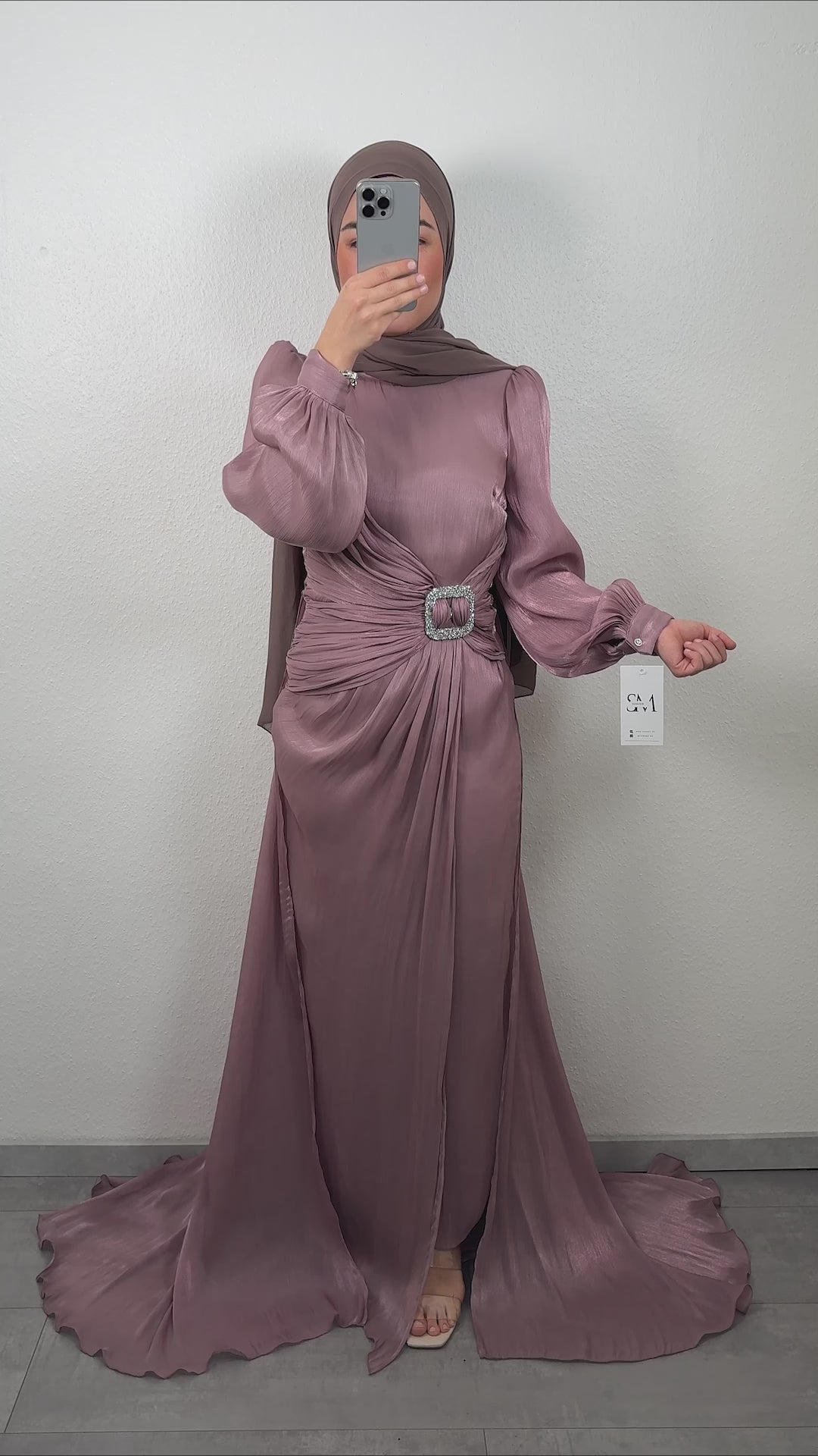 Nur evening dress old pink