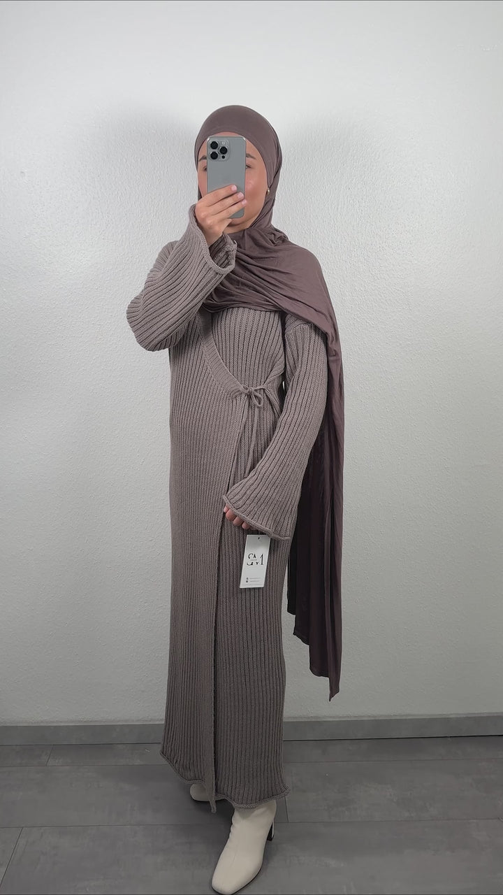 Robe portefeuille Ilay taupe