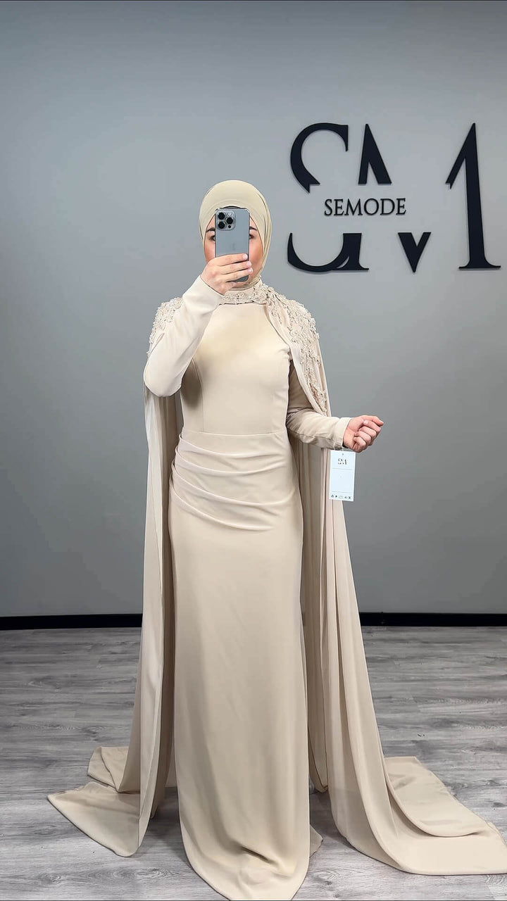 Rüya Abendkleid Beige Semode