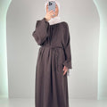 Sera Musselin Kleid Braun