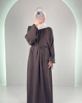 Sera Musselin Kleid Braun