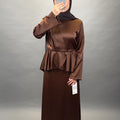 Siana evening dress brown