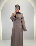 Eramiel evening dress taupe