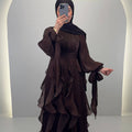 Yaprak Premium Evening dress Brown