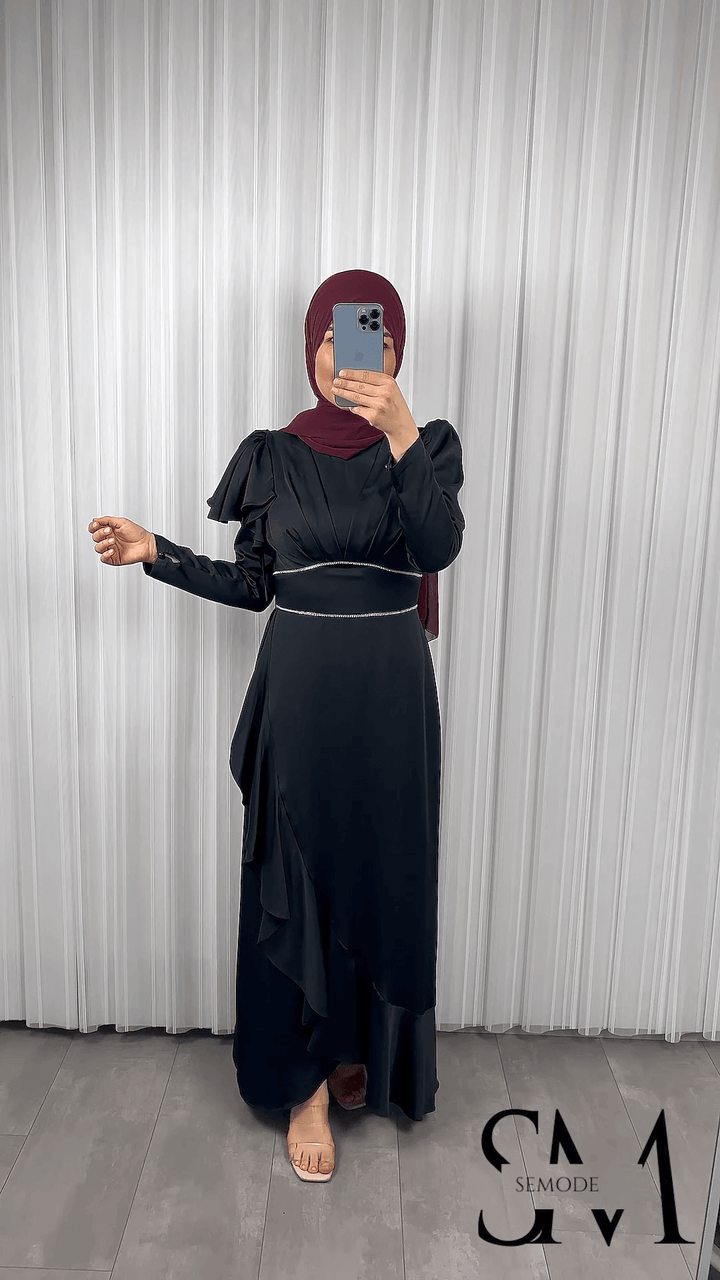 Gül Abendkleid Schwarz Semode